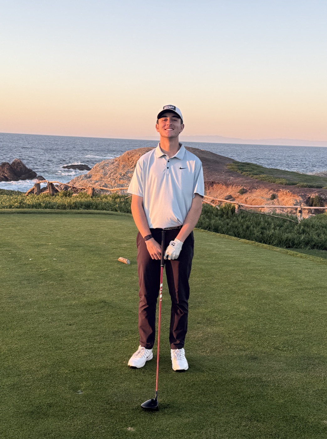 William Mirhashemi on the course